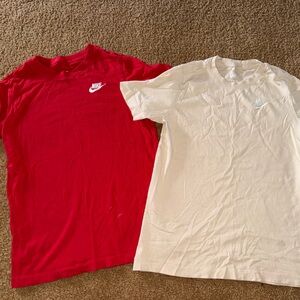 Nike Kids Red and White Short Sleeve Tees
